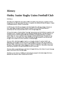 -Oatley Junior Rugby – History